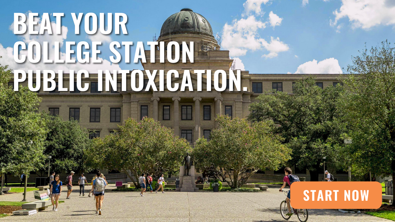 Campus scene with promotional text about tackling public intoxication by a South Padre Island Expungement Lawyer.